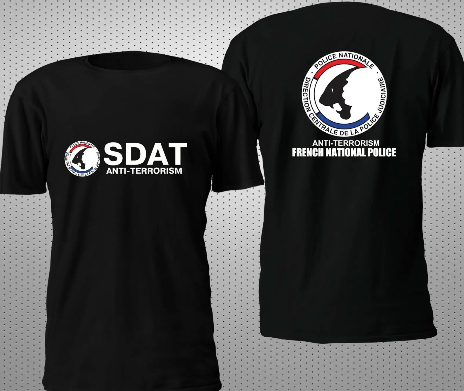 

2019 New Fashion Men Tee Shirt NEW FRENCH POLICE SDAT ANTI TERRORISM MILITARY T SHIRT S-4XL