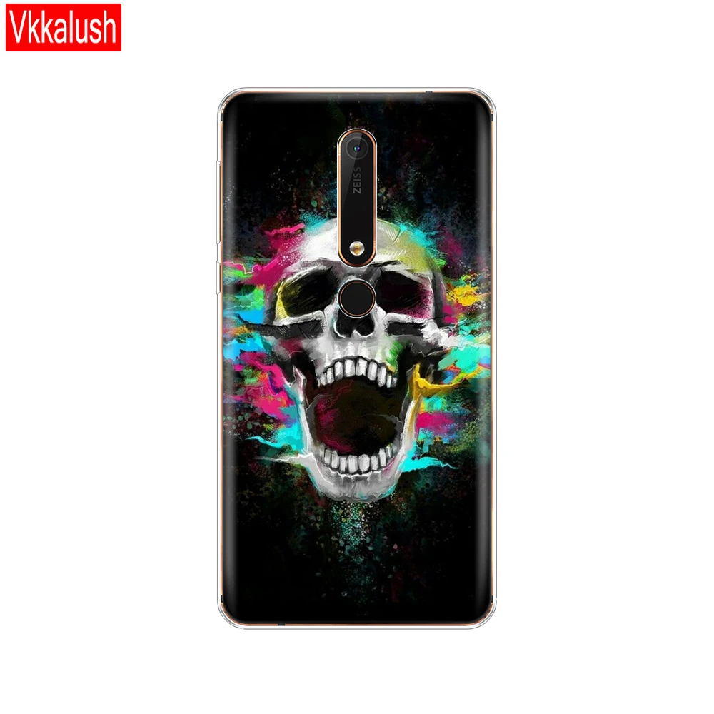Силиконовый чехол для Nokia 6, 6,1, 7 Plus, 8, 9, Nokia 6, 2018X5X6, чехол из мягкого ТПУ для задней панели телефона, чехол-бампер с рисунком - Цвет: 80272