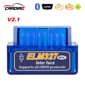 

Hot Super Mini ELM327 V2.1 Bluetooth OBD2 Diagnostic-Tool ELM 327 Bluetooth Works On Android/Windows OBDII Code Reader Scanner