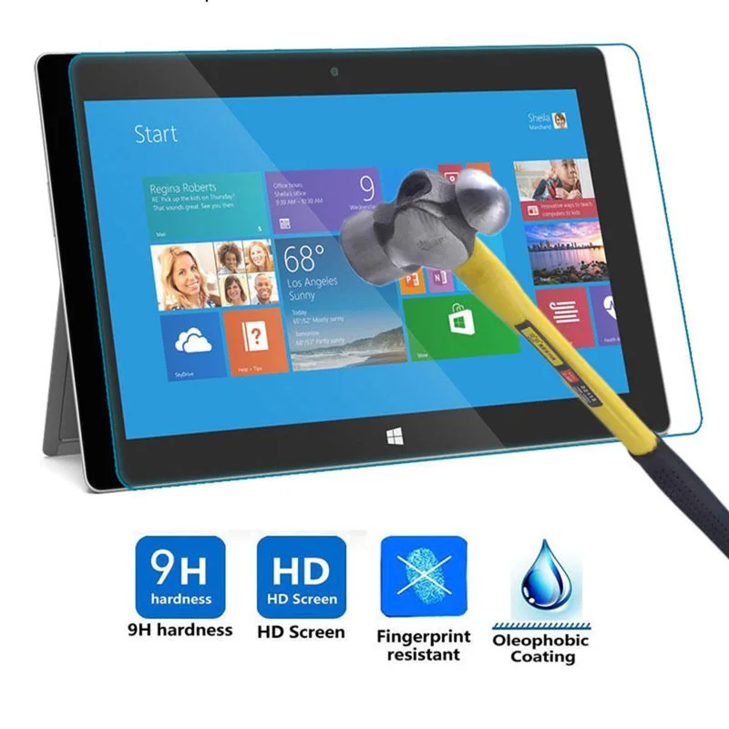 

9H Premium Explosion Proof Tempered Glass Screen Protector Anti-Scratch Film For Microsoft Surface Pro 4 Pro4 1724 12.3" Tablet