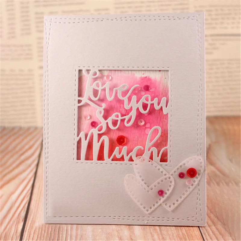 

Naifumodo Love You Letter Dies 2019 Metal Cutting Dies Scrapbooking Decor Embossing Dies for Valentine's Day Card Making