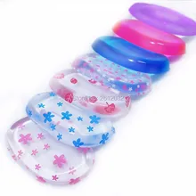 Прозрачный силиконовый спонж для макияжа, эллипс, желе, косметический спонж для макияжа, инструмент для красоты здоровья, прозрачная губка, BB CC Puff S201732