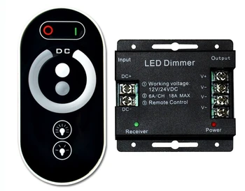 

[Seven Neon]Free shipping 6keys 6A*3channels 12V 18A 216W LED RGB/duplex color/single color Strip RF touch remote controller