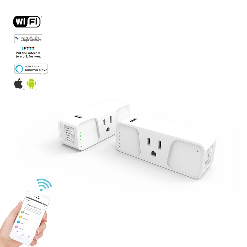 

KS-503 Wi-Fi Range Extender Smart Plug,Wifi Repeater,Mobile Remote Control,Timing,On/Off Physical Key,WPS one key connection
