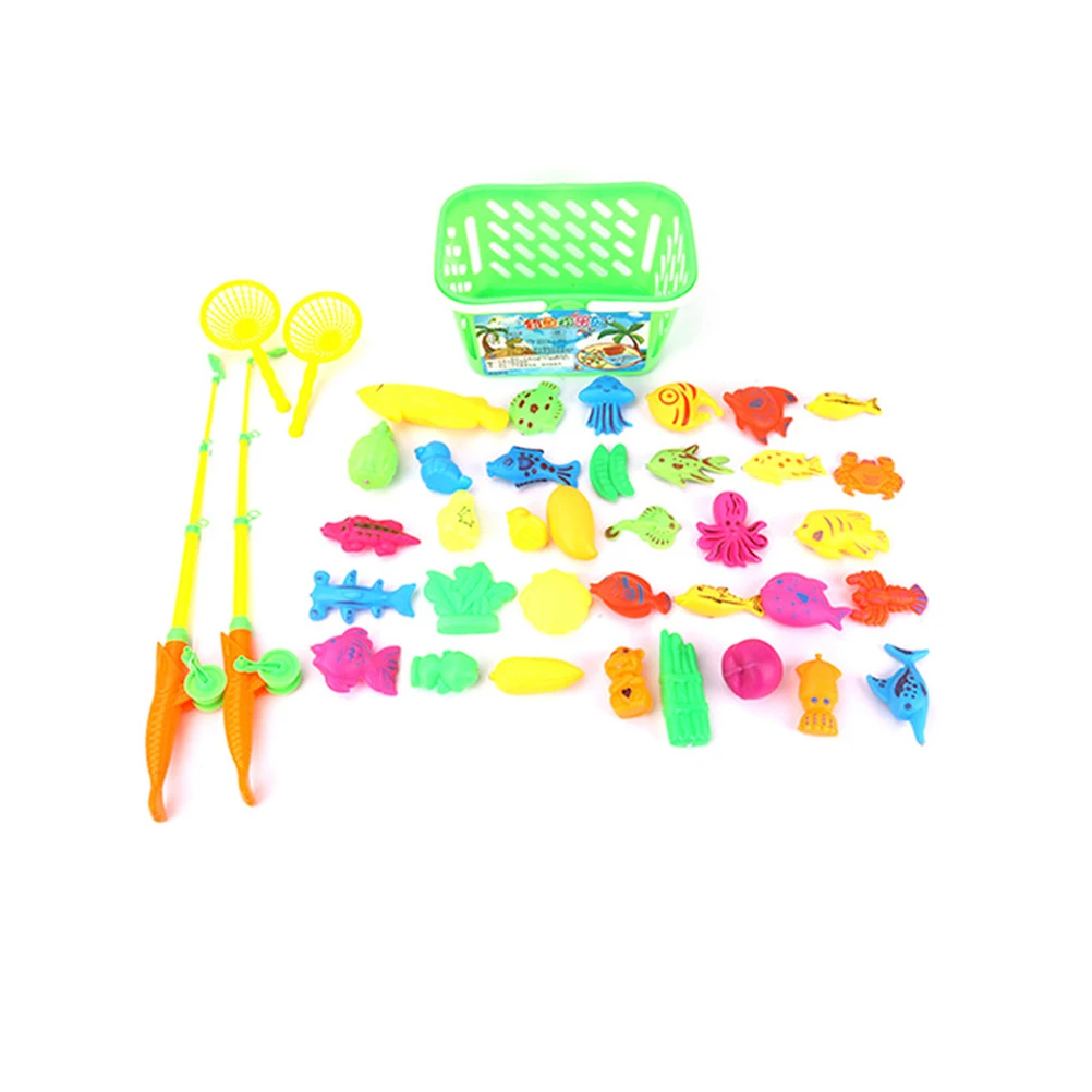 40 шт. Детские рыбалка игрушка воды рыбалка игрушка для бассейна малыш Притворись Играть пляж игрушки с бассейном и Надувное