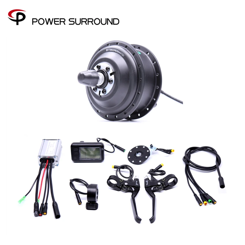 Waterproof font b Electric b font 36v350w Front rear Bike Conversion Kit Brushless Hub Motor wheel