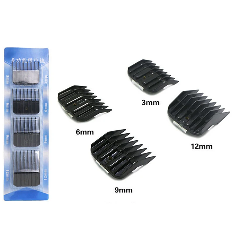 

4Pcs Universal Hair Clipper Limit Comb Guide Attachment Size Barber Replacement