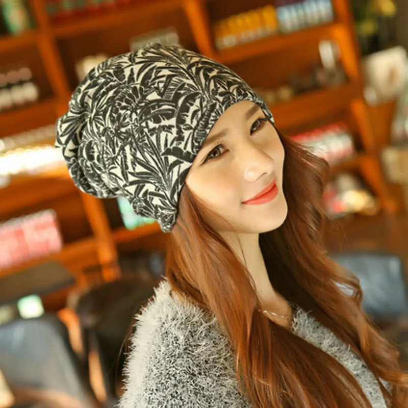 

Retro Boho Style Winter Hat Warm Beanie Hat For Women Gypsy Design Hats Knitted Caps Vintage Slouchy Bonnet Skullies Beanies