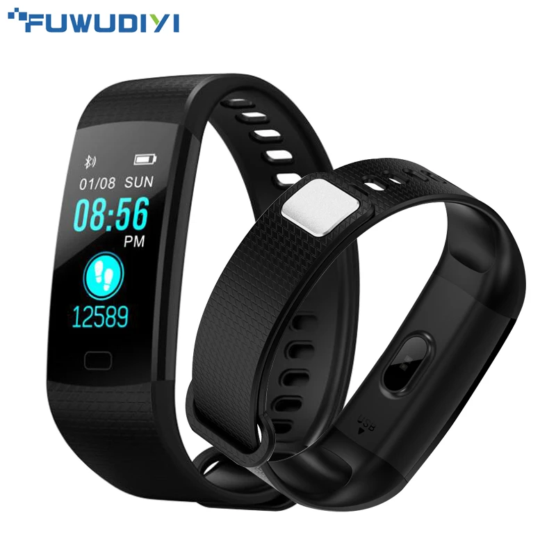 

FUWUDIYI Y5 Smart Bracelet Heart Rate Monitor Fitness Bracelet Color Screen Blood Pressure Activity Tracker Band PK mi Band 2