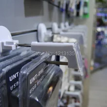 7 дюймов Длина Белый Черный slatwall безопасности крючки отображения