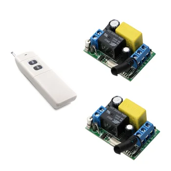 

Universal 433Mhz AC 220V 1 CH 1CH Relay Remote Control Switch System Wireless Remote Power Switch ; 2 X Receiver + Transmitter