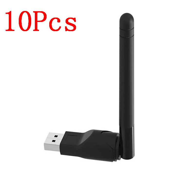 10 шт. мини 150 Мбит/с Wifi адаптер 802.11b/n/g USB Wi-Fi сетевая LAN Карта 2dBi wifi антенна adaptador PC ноутбук-приемник