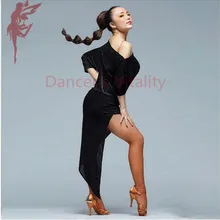 Новые костюмы для латинских танцев, сексуальные бархатные платья с коротким рукавом для латинских танцев для женщин, платья для латинских танцев