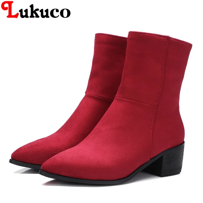 

2018 pure color lady ankle boots LARGE size 36 37 38 39 40 41 42 43 44 45 46 47 48 women ZIPPER shoes POINTED TOE free shipping