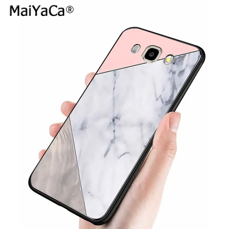 Fashion Geometric Splice Pattern Marble gold pink marble stone