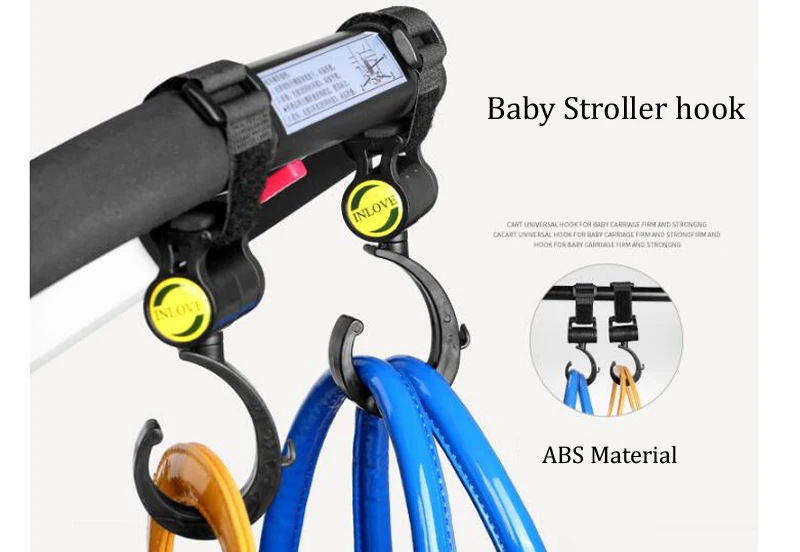 2pcs Cart Hook Baby Stroller Accessories 360-degree Rotating Cart Hook Baby Stroller Hanger (1)