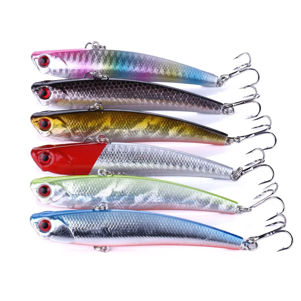 

1PCS 9.5cm 26g Winter Sea Hard Fishing Lure VIB Bait Swivel Jig Artificial Bait Bass hooks fishing bait Wing Wobbler Crankbait