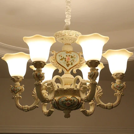 Люстра из смолы светильник ing для гостиной высокое качество ручная роспись узор