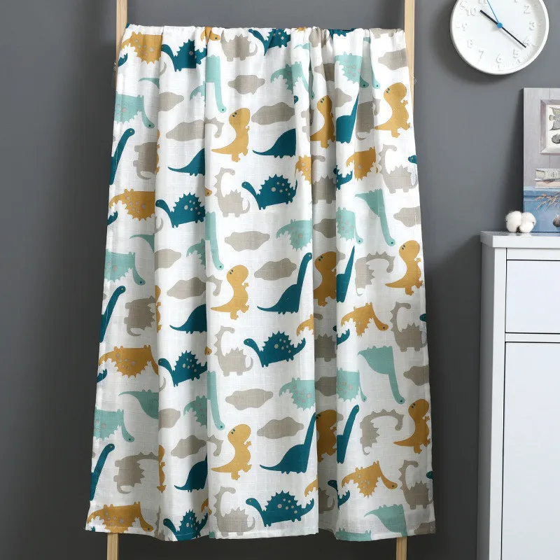 Муслиновые органические хлопковые пеленальные одеяла для новорожденных, марлевые пеленки для младенцев, спальное одеяло для коляски, Пеленальное Одеяло - Цвет: as the photo