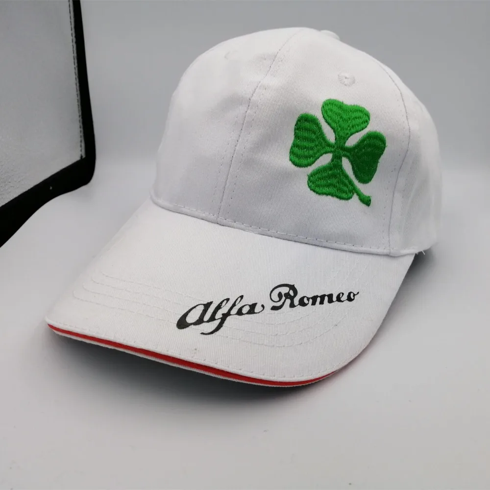 

for Alfa Romeo Sportiva Quatrefoil Green Hat Cap Car Sline Logo Moto Racing Baseball Cap Adjustable Casual Hat 156 giulietta