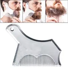 Дизайн укладки гребень борода формируя инструмент обрезки принадлежности для ухода за бородой руководство для бритья или трафарет с полноразмерной расческой для линии