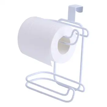 

WALFRONT 2 Roll Toilet Paper Tissue Towel Rack Door Back Holder Hanging Hook Kitchen Multifunction