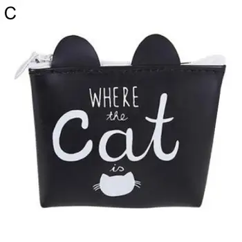 

Cute Fashion Women Girls Cat Zipper Silicone Coin Purse Card Holder Pouch Wallet money kids bag dropshipping