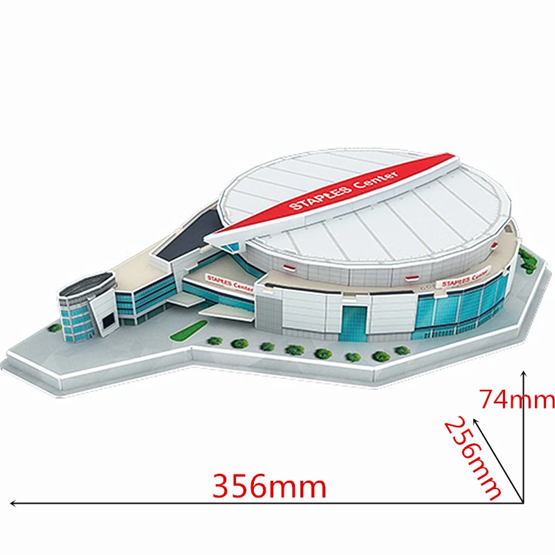 Классический пазл 3D головоломка скобы центр баскетбольные игры стадионы Lakersings DIY Строительные кирпичи игрушечные масштабные модели наборы бумаги