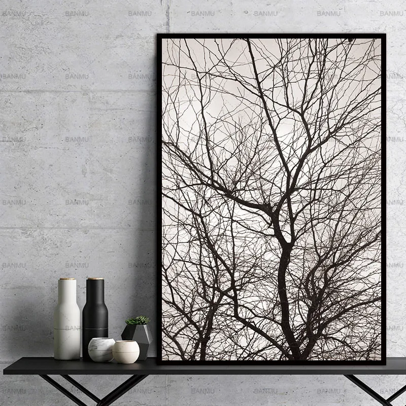 

Wall Pictures Nordic Trees Winter Abstract for Living Room Art Decoration Pictures Scandinavian Canvas Painting Prints No Frame