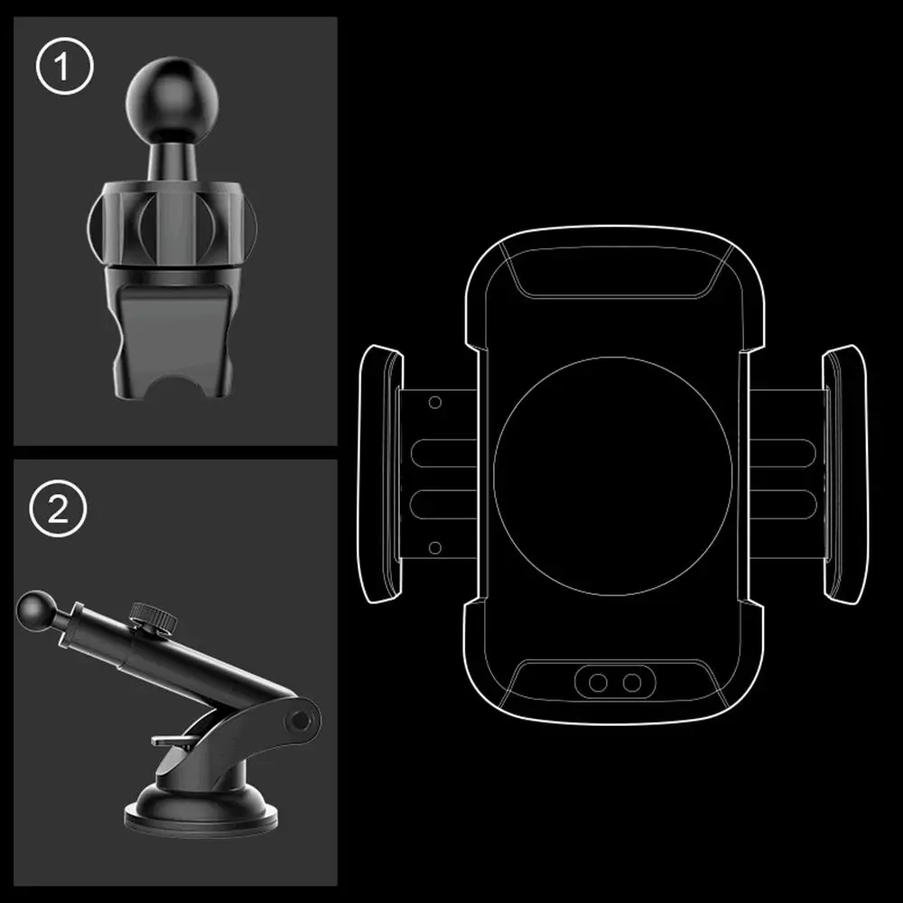 TOMKAS Holder For Phone in Car Qi Wireless Charger For iPhone X 8 Plus Mobile Phone Support Car Phone Holder For Samsung S9 S8