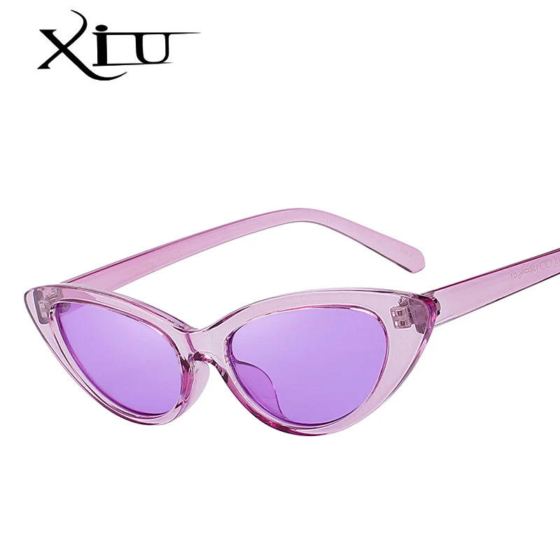 

XIU Cat Eye Luxury Vintage Sunglasses Women Brand Designer Sun Glasses Retro Small Red Ladies Sunglass Black Eyewear Oculos