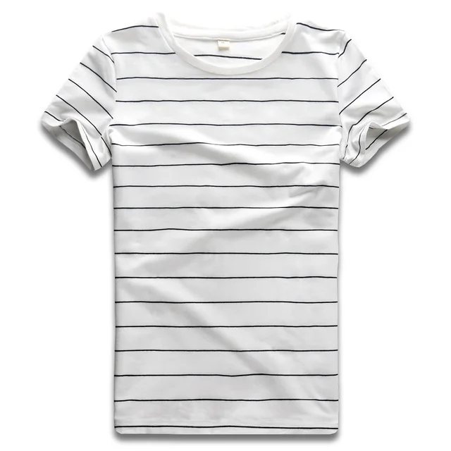 black and white striped tee women's