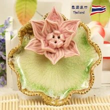 Цветок водяной лилии большой керамический духи башня для благовоний соединения на плате ароматерапия блок