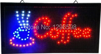 

CHENXI direct selling 10x19 inch Semi-outdoor coffee store sign Ultra Bright flashing led message signs