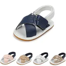 Новые летние детские сандалии модные разноцветные сандалии из искусственной кожи для мальчиков и девочек детская обувь с твердой подошвой для малышей от 0 до 18 месяцев
