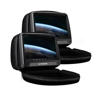 

2x9" HD Digital Panel Leather Cover Car Headrest DVD Players Monitors Built-in HDMI Slot Load DVD Drive + Zipper Design