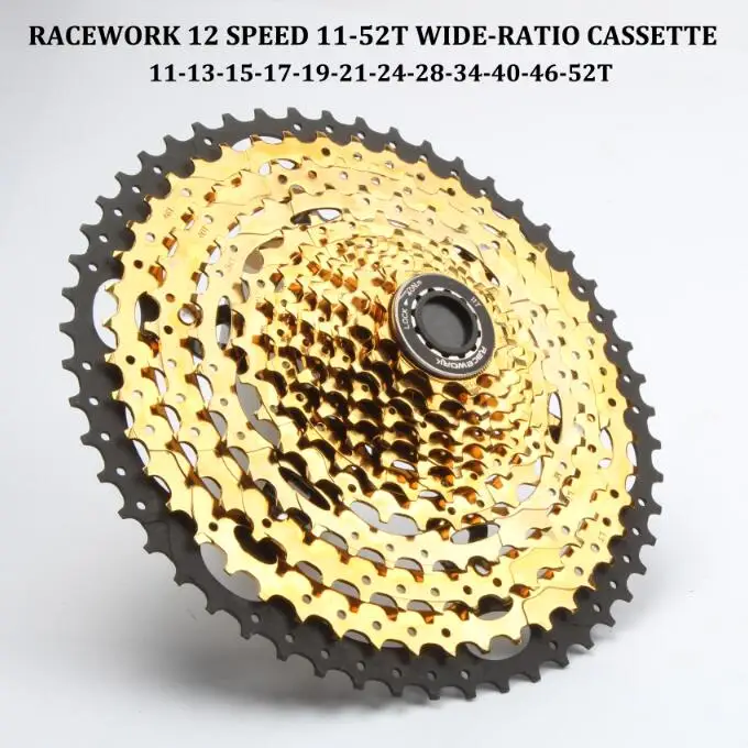 RACEWORK 12 скоростей кассета 11-50T 11-52T MTB велосипед кассета для горного велосипеда BMX SRAM Shimano sunracing 12 Скоростей маховик - Цвет: 12S 11-52T