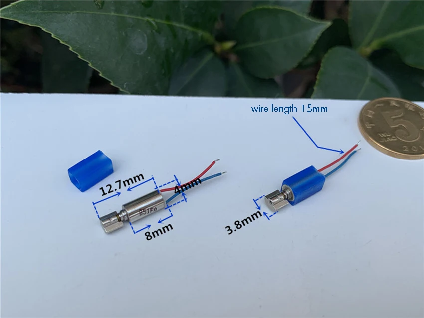 4*8 мм микро безъядерные двигатель 3 V-4,2 V вибропривод постоянного тока с резиновая втулка мобильный телефон точность вибратор провода Длина 15 мм