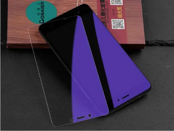 

2Pcs/Lot Bonaier Brand Triple Enhanced Plating Anti fingerprint Tempered Glass Film for Redmi 4X Anti Blue Eye Protection+Gifts