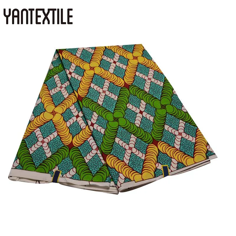 

YANTEXTILE New Ankara Fabric African Real Wax Print Tissu Africain 6 Yards Veritable Wax African Batik Fabric For Wedding Dress