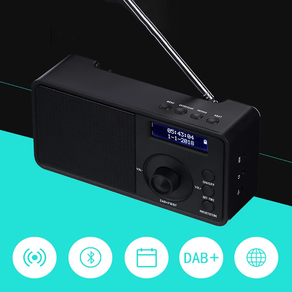 USB цифровой светодиодный дисплей радио цифровой FM MP3 музыкальный плеер динамик Bluetooth динамик