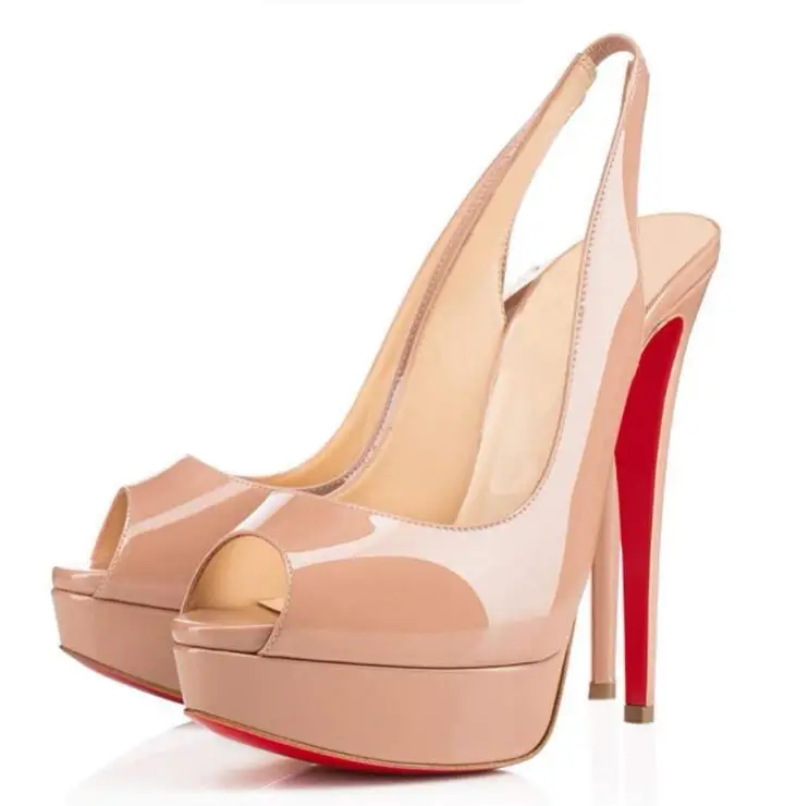 

Women Shoes Platform Slingback Pumps Sexy Leopard High Heels Peep Toe Slip On Stiletto Evening Party Wedding Shoes