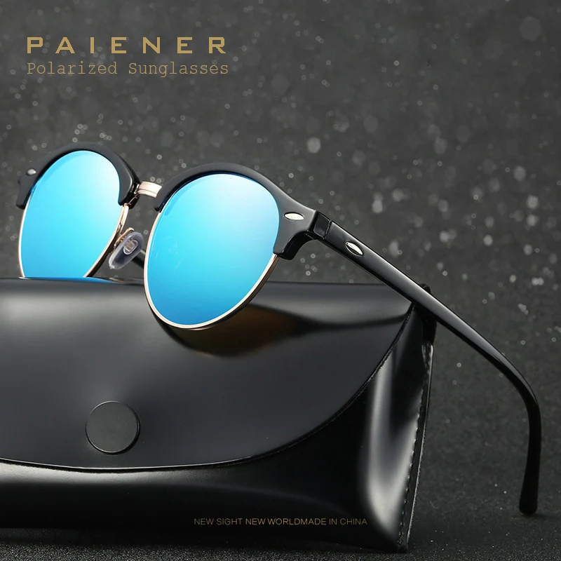 

New HD Polarized Sunglasses Women men Half-metal Designer Round Sun Glasses Oculos Masculino shades gafas de sol and Accessories