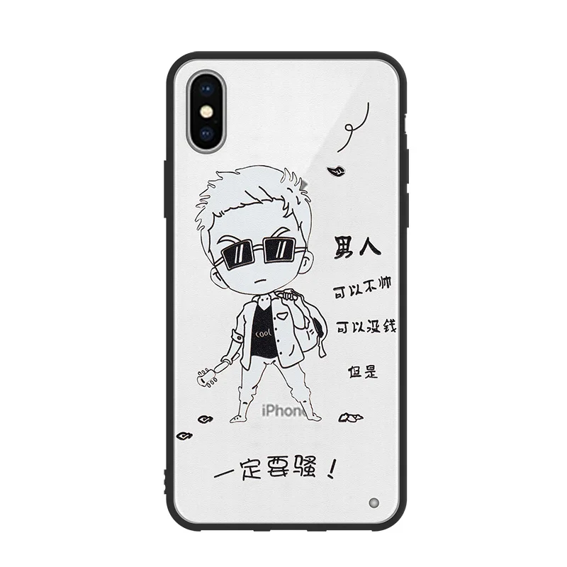PC+TPU Case For iphone X Case Cover Sexy Girl Cartoon fundas For iphone X phone Cases Original 100% BiNFUL 17