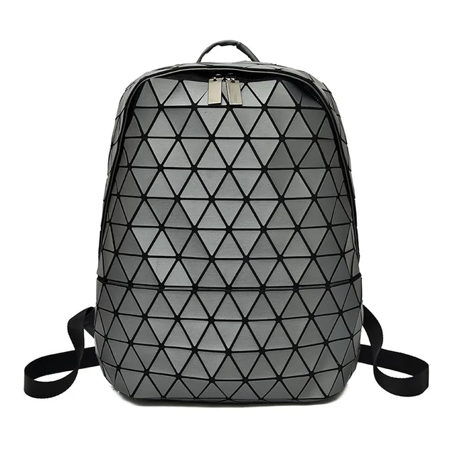 OCEHNUU Diamond Lattice Women Backpack Shoulder Soft Leather Geometry ...