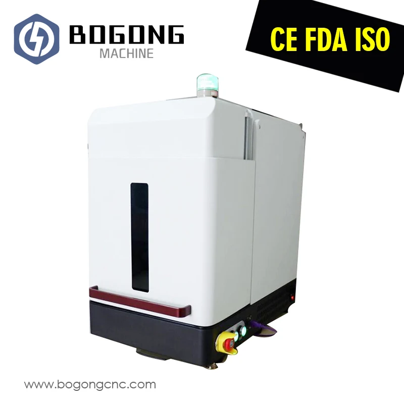 

cabinet fiber laser marking machine 30W 50W for metal wooden plastic