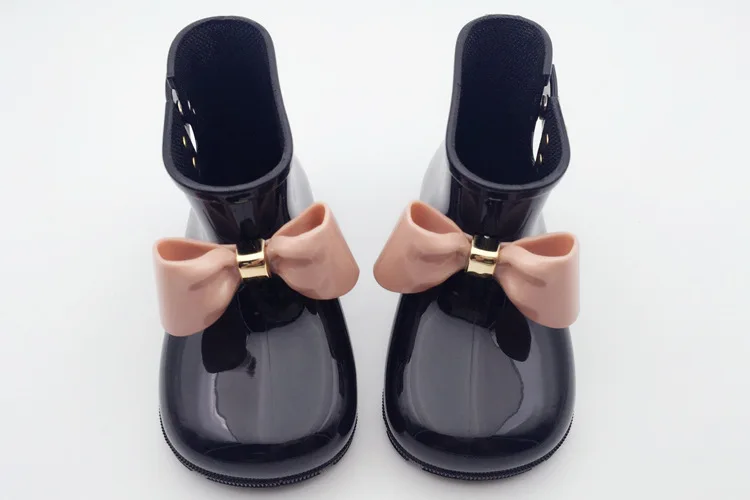 Век От 2 до 6 лет детская одежда с украшением в виде банта для дождливой погоды для девочек желе туфли принцессы Детские Водонепроницаемая Обувь Sapato Feminino