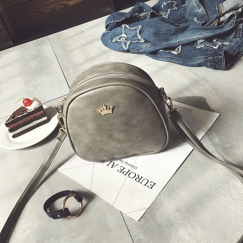 Bolsos para mujer 2019 nuevo bolso de hombro bolso de moda bolso de teléfono corona Imperial de cuero Pu mujeres pequeña funda bandolera