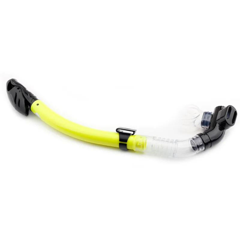 1 шт. трубка для дайвинга, трубка для плаванья, полностью сухой силиконовый мундштук, подводная трубка для дайвинга, оборудование для дыхания воздуха - Цвет: Цвет: желтый