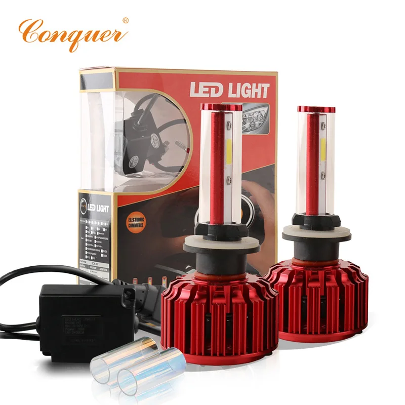 Conquer 880 881 60W 6000LM COB LED Headlight Conversion Kit Auto Car Canbus Fog Bulbs Replacement Headlamp 5000K 6000K | Автомобили и